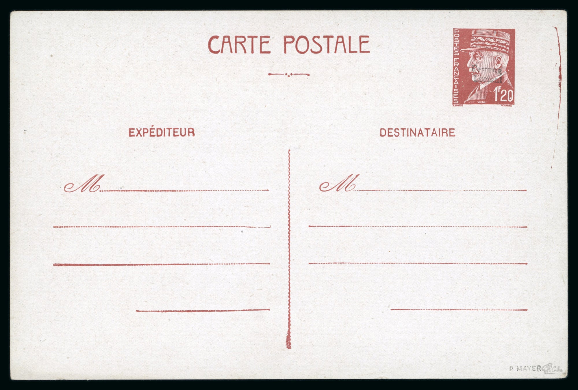 Libération de Lorient - n°22 - entier postal - neuf - SUP - signé Calves et Mayer et avec certificat Calves