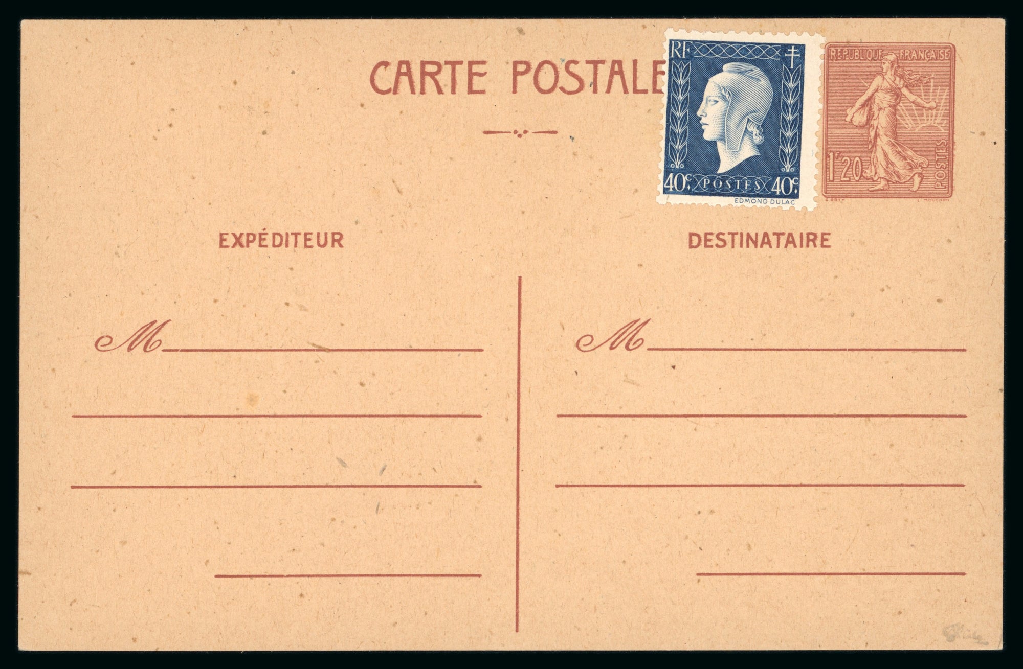 Libération de Rennes - n°1 - entier postal neuf - TB - signé Calves