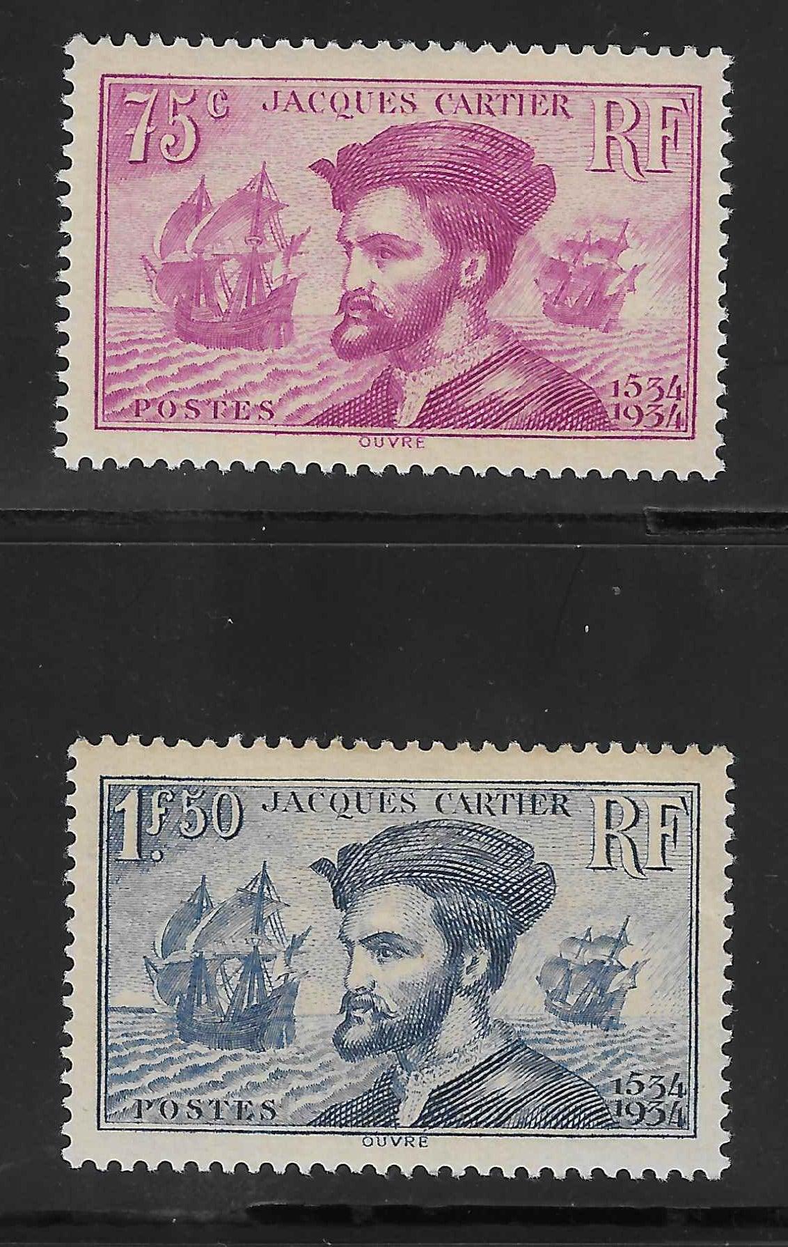 N°YT 296-297 - Jacques Cartier - neufs** - TB - signés Calves