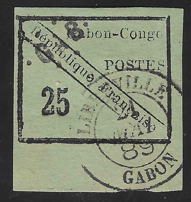 Gabon - n°15 - oblitéré - avec certificat Calves