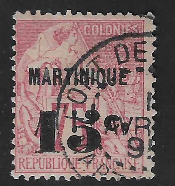 Martinique - n°18 - oblitéré - signé Calves