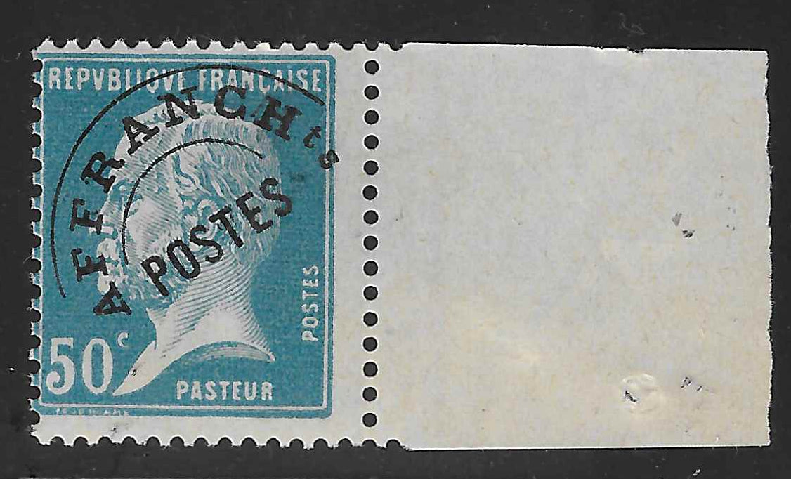 Préoblitéré n°68 - Pasteur - neuf** - SUP - signé et avec certificat Calves