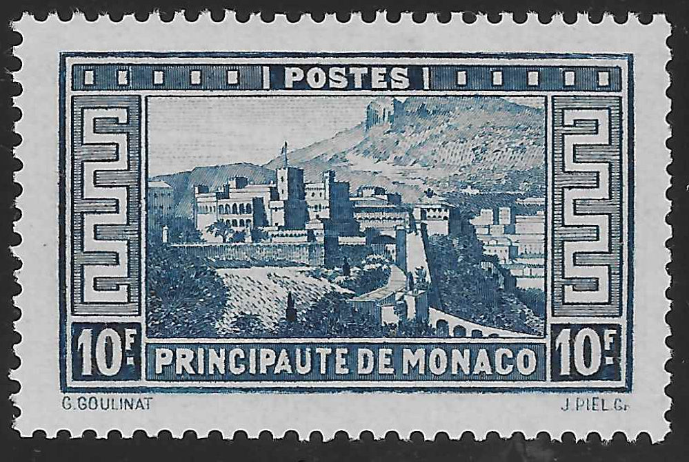 Monaco - n°YT 133 - 10 f. bleu - neuf** - SUP - signé et avec certificat Calves