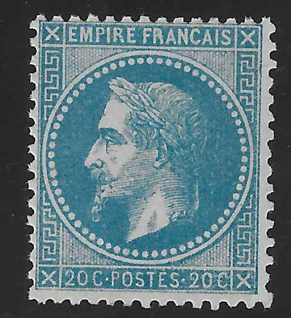 N°29B - Empire lauré - 20 c. bleu type II - neuf* - TB - signé Calves