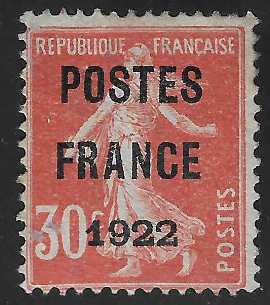 Préoblitéré n°38 - Postes France 1922 - Sans gomme - B/TB - signé Calves et Brun