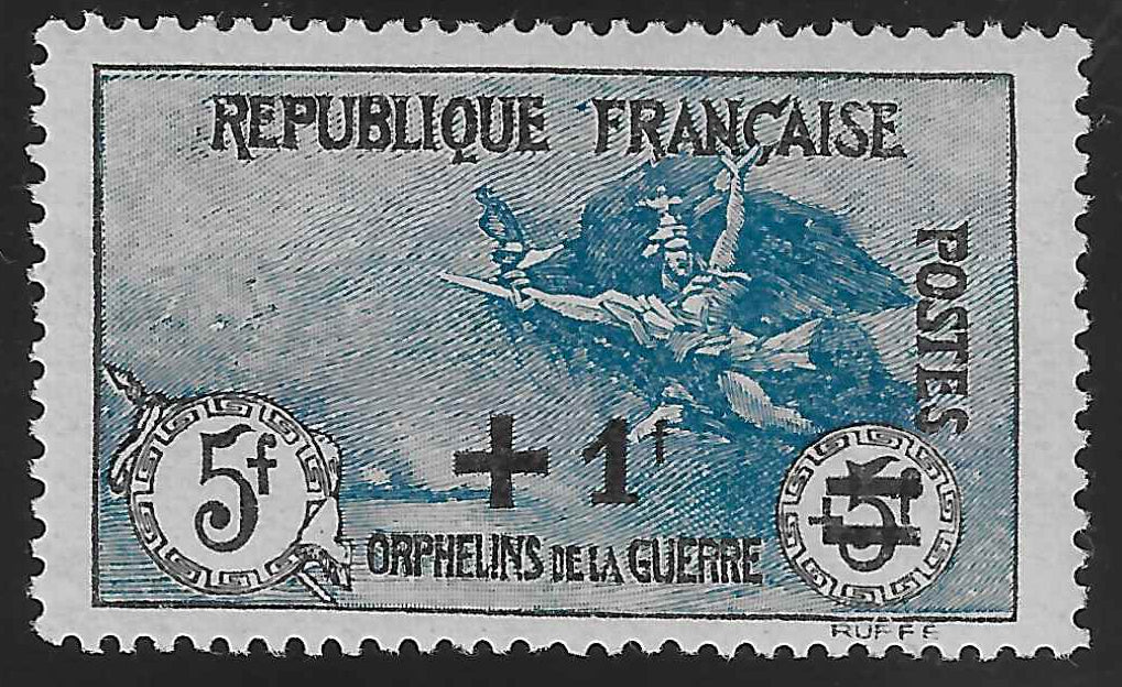 N°YT 169a - Orphelins - noir et bleu - neuf** - SUP - signé et avec certificat Calves