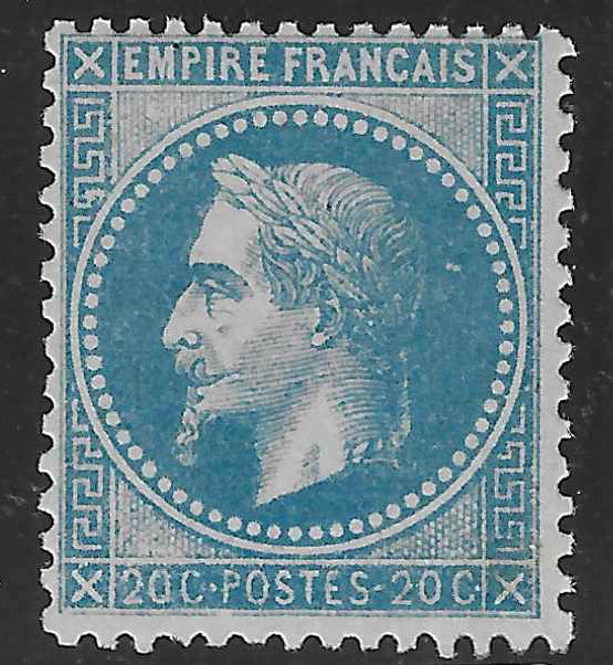 N°29B - Empire lauré - 20 c. bleu type II - neuf* - TB - signé Calves