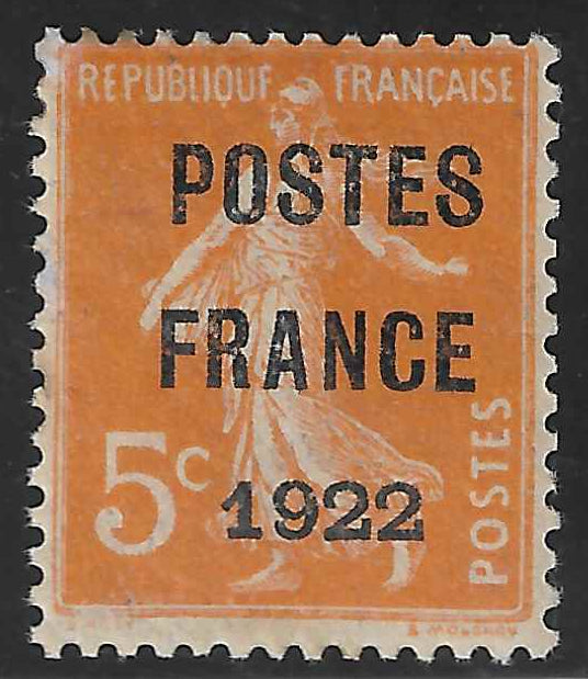 Préoblitéré n°36 - Postes France 1922 - neuf** - SUP - signé Calves