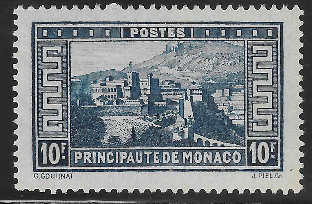 Monaco - n°YT 133 - 10 f. bleu - neuf** - SUP - signé et avec certificat Calves