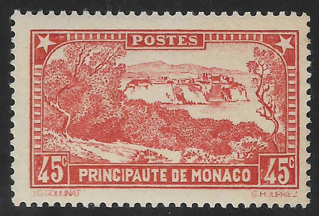 Monaco - n°YT 123a - rouge-brique - neuf** - TB - signé et avec certificat Calves