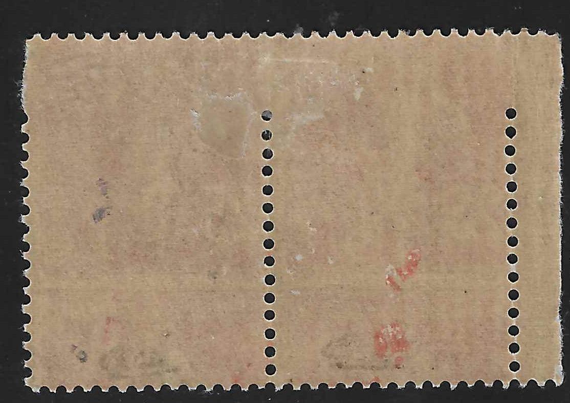 N°YT 235 - Semeuse - variété de piquage - timbres plus grands - en paire - neuve* - TB - signée Calves