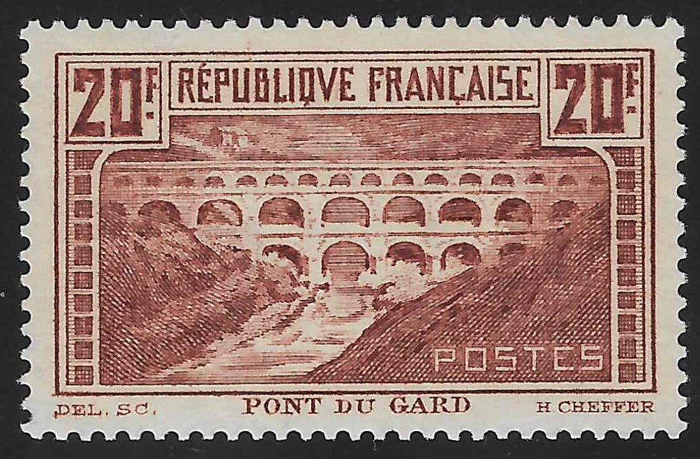 N°YT 262A - Pont du Gard - neuf** - SUP - signé et avec certificat Calves